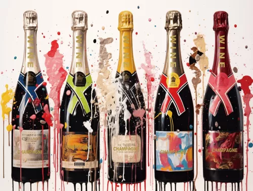 Hazenkamp Fachhändler Flasche Champagner 60x80cm (202396)