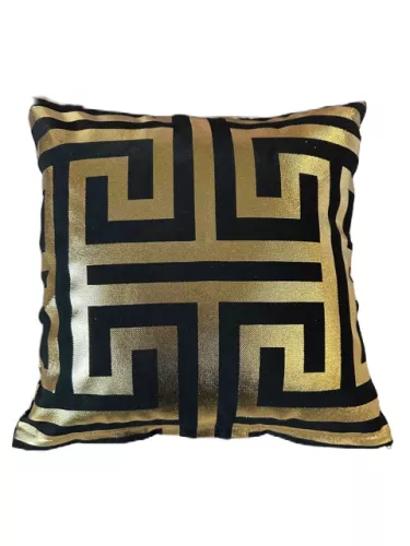 Hazenkamp Fachhändler Kissen Griechisch Schwarz/Gold 45x45cm (202432)