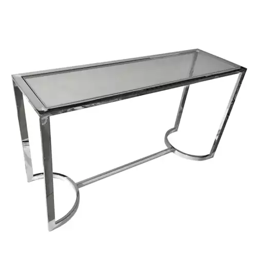 Hazenkamp Fachhändler Konsolentisch Shirley 140x45x78cm Silber Glas (110813)