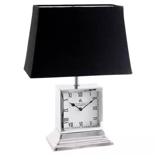 Hazenkamp Fachhändler Uhr 35x19x46cm mit Lampe auf Sockel inkl. Schirm (101548)