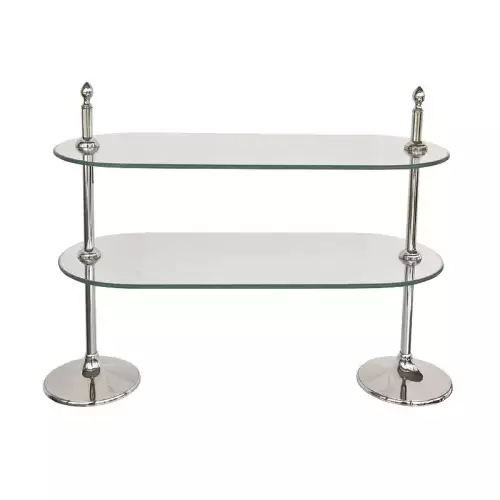 Hazenkamp Fachhändler Ständer 2-Tier Talia 68x28x57cm silber (101767)