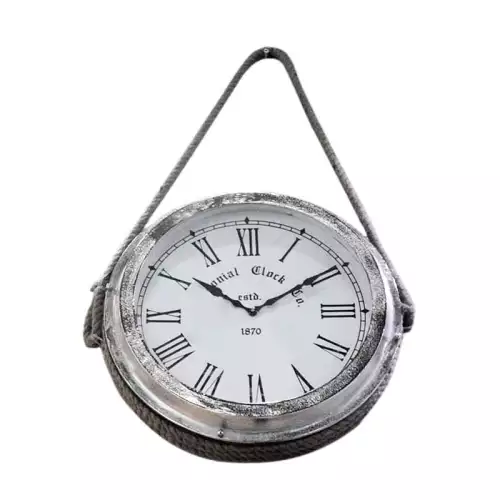 Hazenkamp Fachhändler Wanduhr 39x39x12cm Rund mit Aufhängeseil (110158)