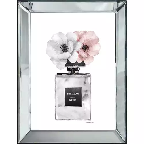 Hazenkamp Fachhändler Parfum Grau/Rosa Blumen 70x4.5x90cm (113332)