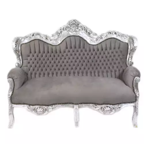 rolandk-wohnen F30 Barocksofa  silber  /grau (302369526891)