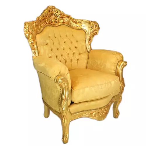 rolandk-wohnen Barocksofa mit edlem Muster gold (SV1726)