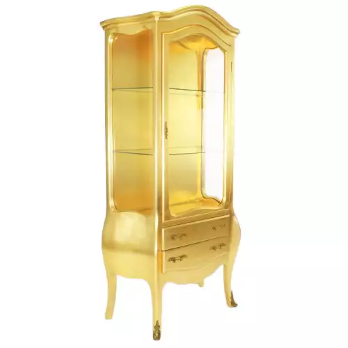 rolandk-wohnen Barockvitrine  Marie-Louise gold (SV1844)