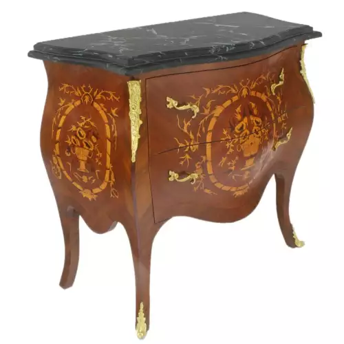 rolandk-wohnen Barock Kommode  Commode Avallon Marqueterie (SV1798)