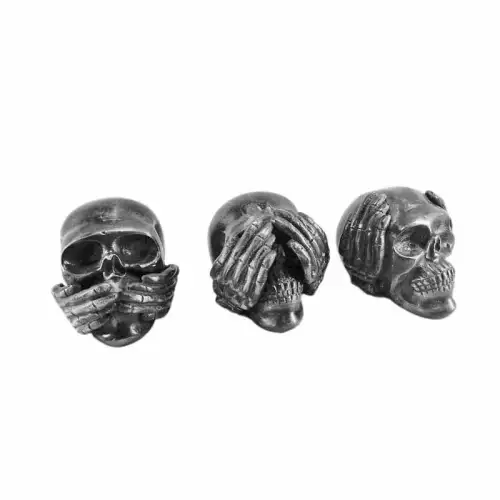 Hazenkamp Fachhändler Skul Head Sculpture 17x11x11cm (Set Of 3 Pcs) (110162)