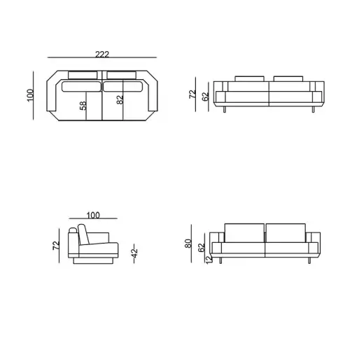 Hazenkamp Fachhändler Colmar-Sofa (2-Sitzer) (201180)