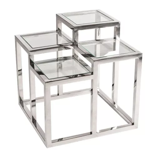 Hazenkamp Fachhändler Side Table 60x60x62cm With Clear Glass (108553)