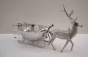 Hazenkamp Fachhändler Rentier mit Weinkühler auf Schlitten 82x41x57cm (113191)